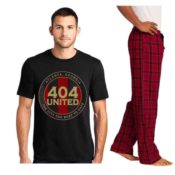 404 United Atlanta Soccer Fan City Too Busy To Hate Emblem Pajama Set