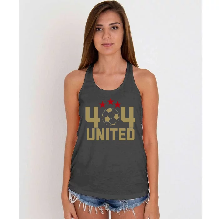 404 United Soccer Fan Jersey Original Design Women's Knotted Racerback Tank