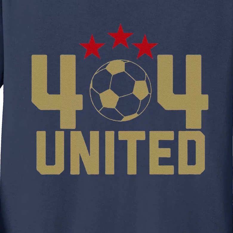 404 United Soccer Fan Jersey Original Design Kids Long Sleeve Shirt