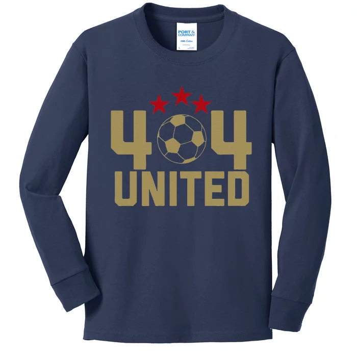 404 United Soccer Fan Jersey Original Design Kids Long Sleeve Shirt