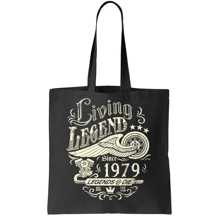 44th vintage Birthday 44 Living Legend Never Die 1979 Birthday Tote Bag