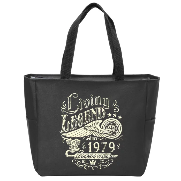 44th vintage Birthday 44 Living Legend Never Die 1979 Birthday Zip Tote Bag