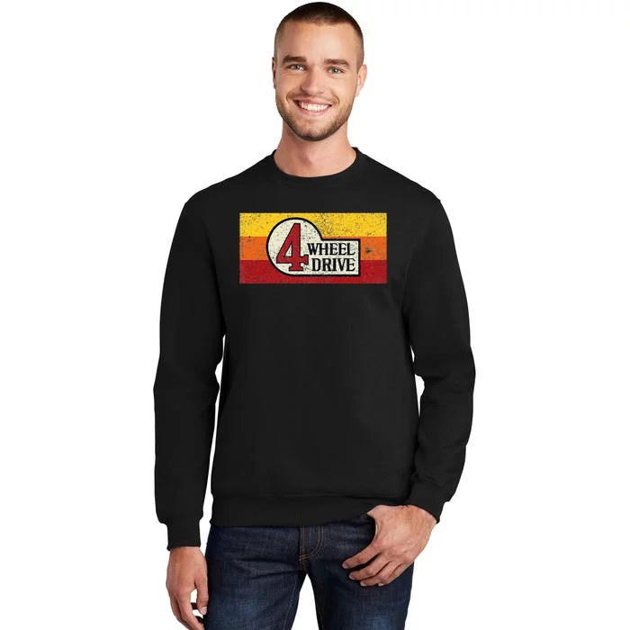 4 Wheel Drive Overland Emblem With Stripes 4wd Sweatshirt