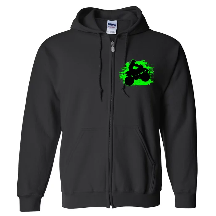 4 Wheeler Quad Bike ATV Riding Gift Full Zip Hoodie