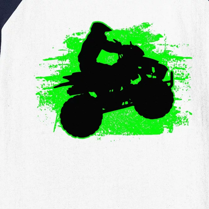 4 Wheeler Quad Bike ATV Riding Gift Baseball Sleeve Shirt