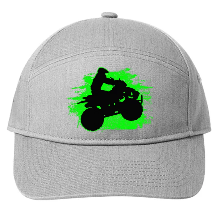 4 Wheeler Quad Bike ATV Riding Gift 7-Panel Snapback Hat