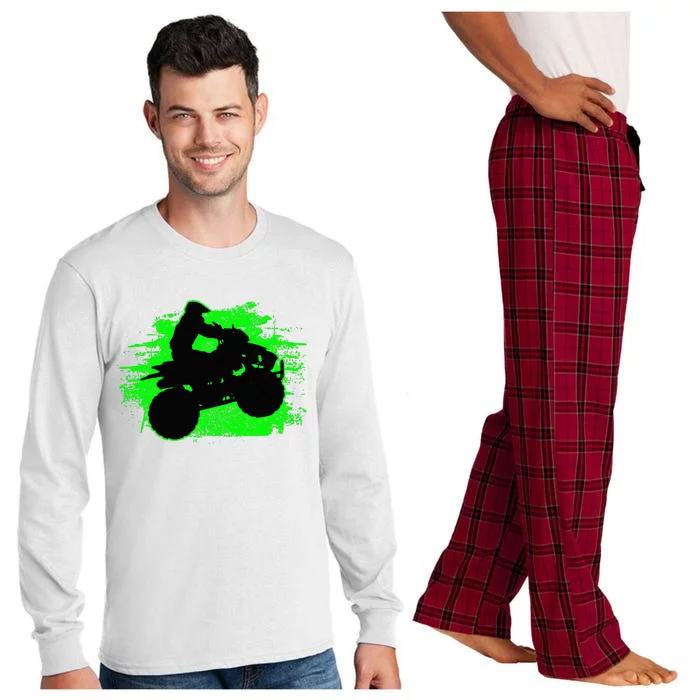 4 Wheeler Quad Bike ATV Riding Gift Long Sleeve Pajama Set