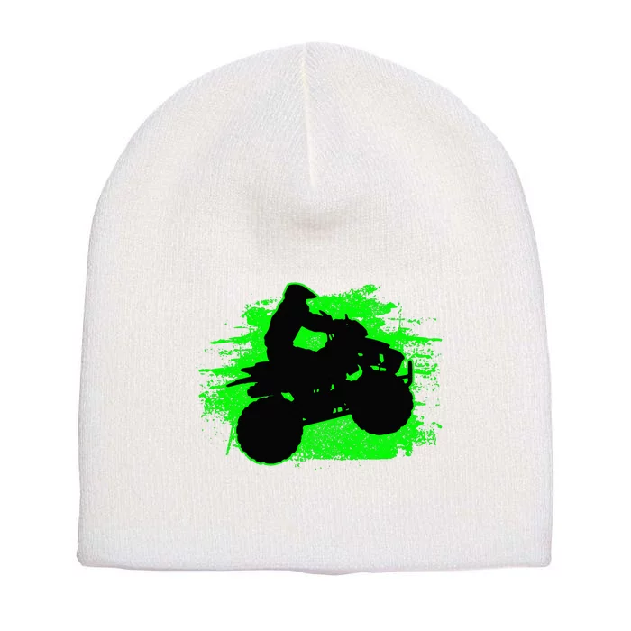 4 Wheeler Quad Bike ATV Riding Gift Short Acrylic Beanie