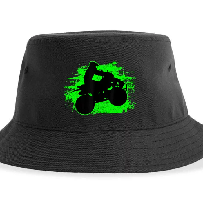 4 Wheeler Quad Bike ATV Riding Gift Men Sustainable Bucket Hat