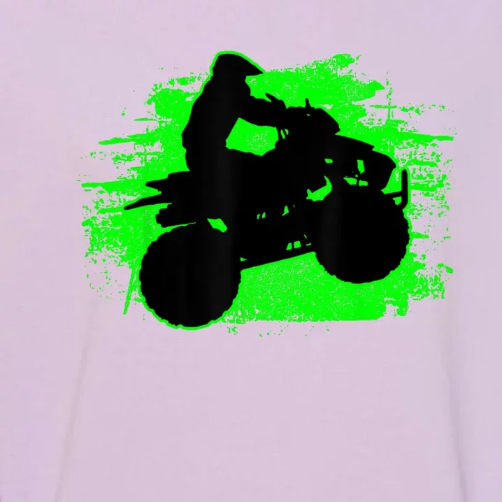 4 Wheeler Quad Bike ATV Riding Gift Men Garment-Dyed Sweatshirt