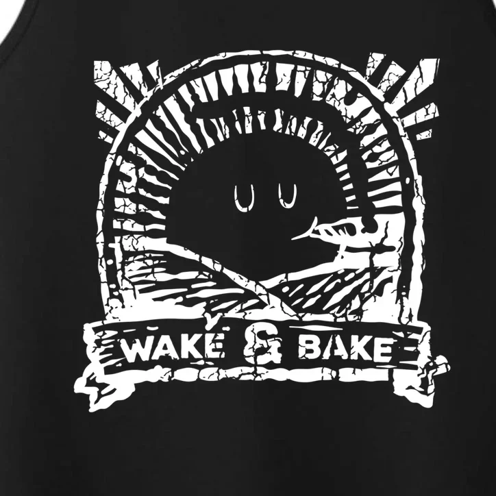 420 Weed Wake And Bake Funny Cannabis Marijuana Gift Performance Tank