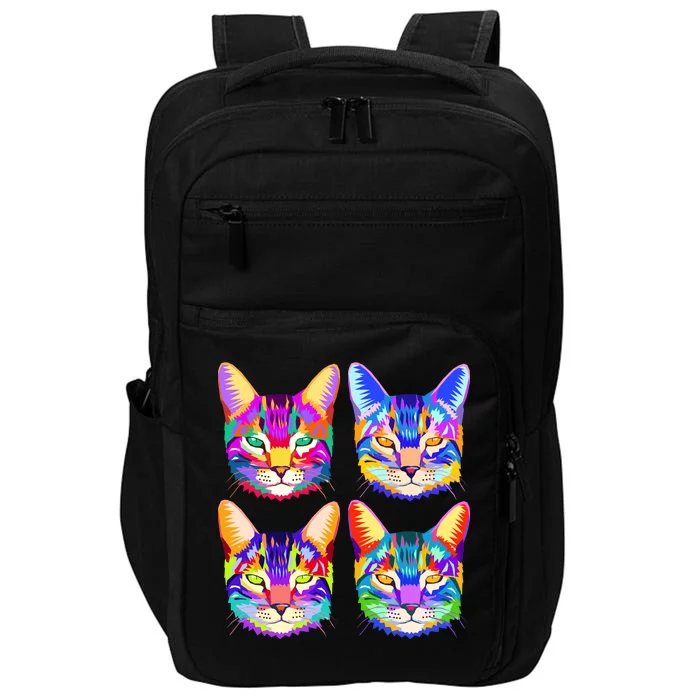 4X Cats - Colorful Portrait Impact Tech Backpack