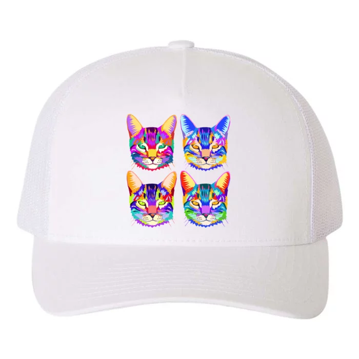 4X Cats - Colorful Portrait Yupoong Adult 5-Panel Trucker Hat