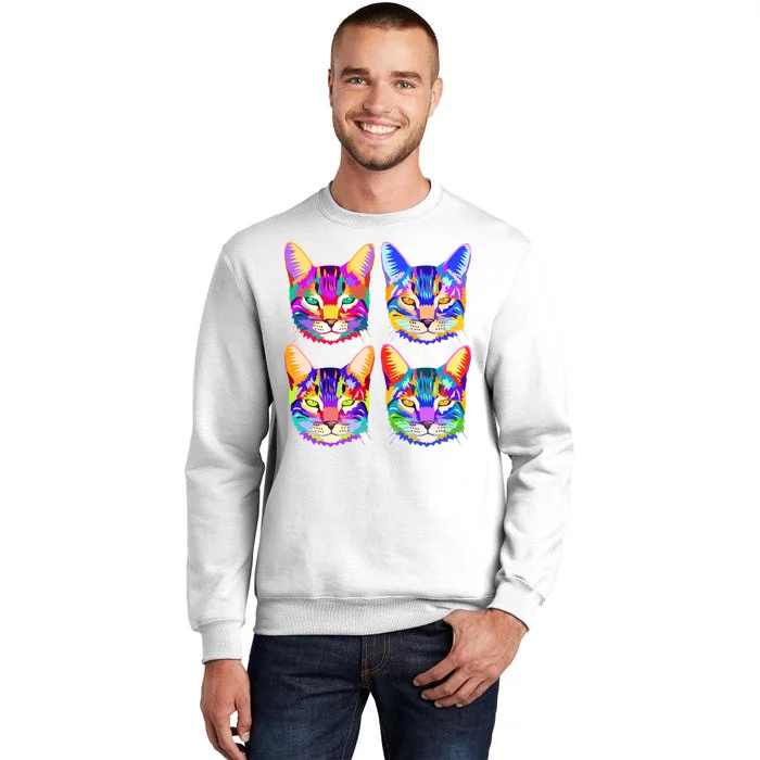 4X Cats - Colorful Portrait Sweatshirt