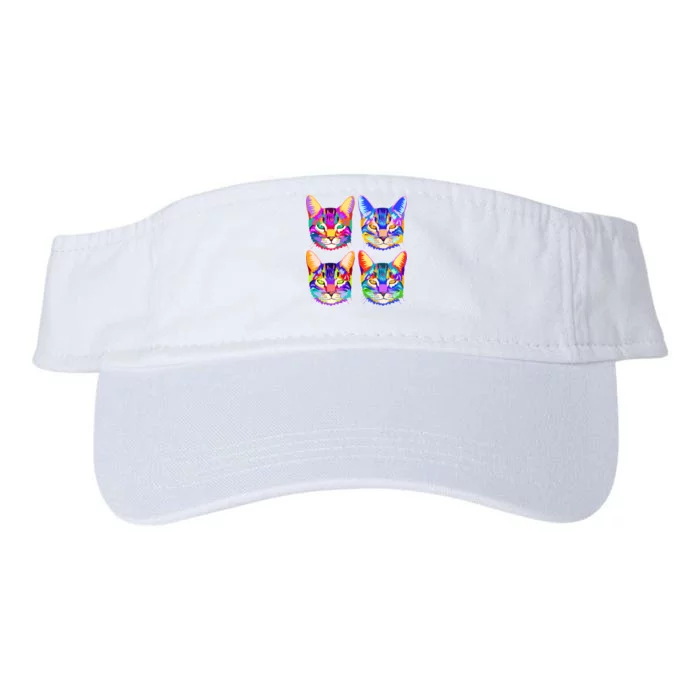 4X Cats - Colorful Portrait Valucap Bio-Washed Visor