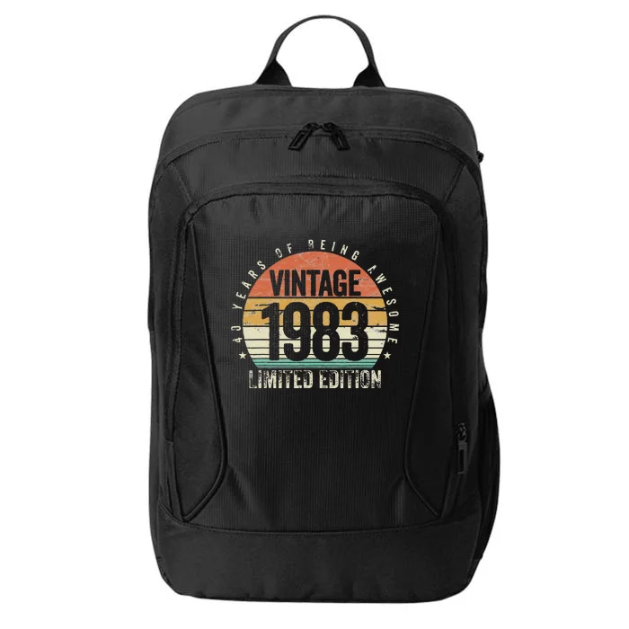 40 Years Being Awesome Vintage 1983 Limited Edition Birthday City Backpack