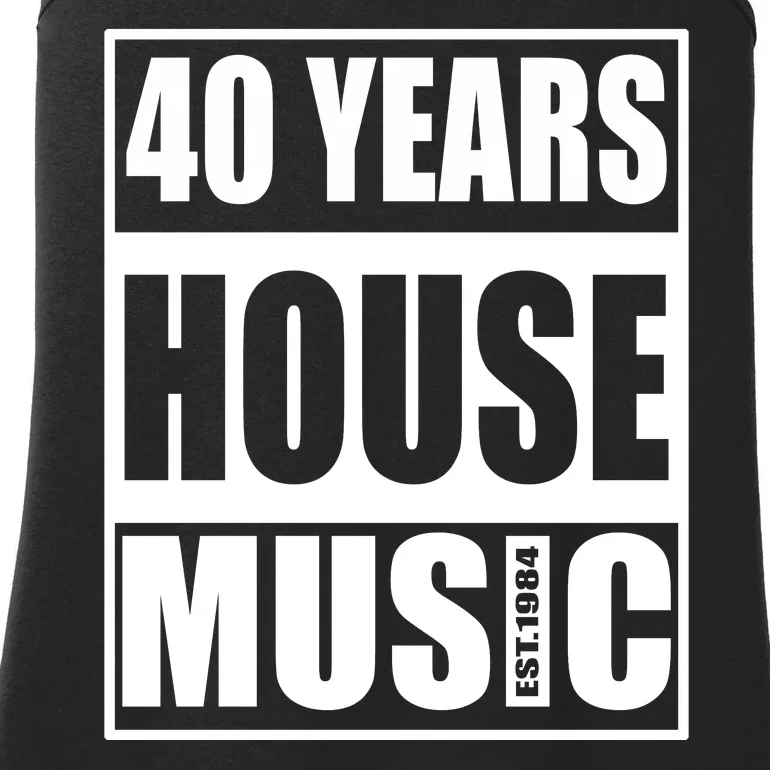 40 Years House Music Edm 1984 A Design For House Music Lovers Ladies Essential Tank