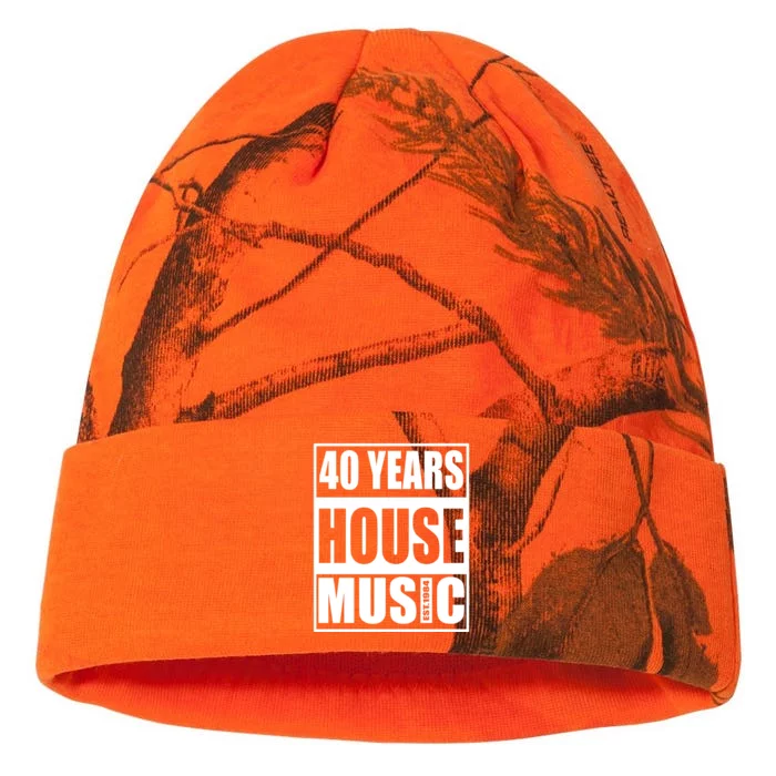 40 Years House Music Edm 1984 A Design For House Music Lovers Kati - 12in Camo Beanie