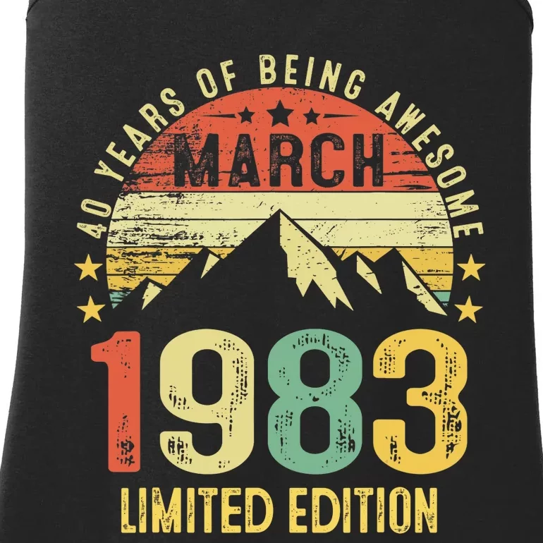 40 Year Old Gift March 1983 Limited Edition 40th Birthday Ladies Essential Tank