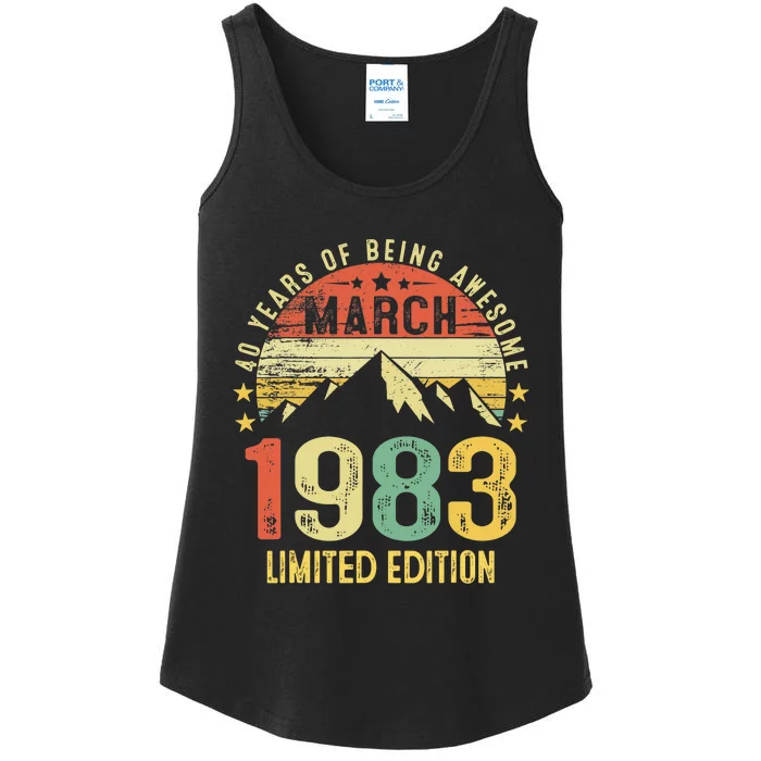 40 Year Old Gift March 1983 Limited Edition 40th Birthday Ladies Essential Tank