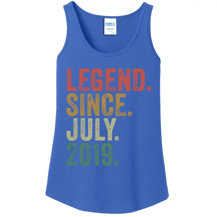 4 Year Old July 2019 Vintage Retro Funny 4th Birthday Gift Ladies Essential Tank