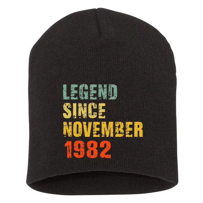 40 Year Old 40th Birthday Gifts Legend Since November 1982 Short Acrylic Beanie