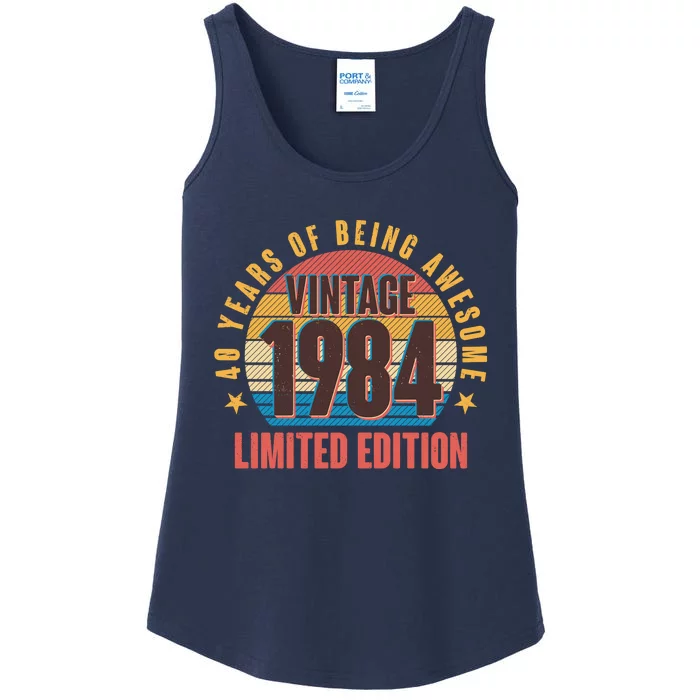 40 Years Of Being Awesome 1984 Limited Edition Vintage Retro Ladies Essential Tank