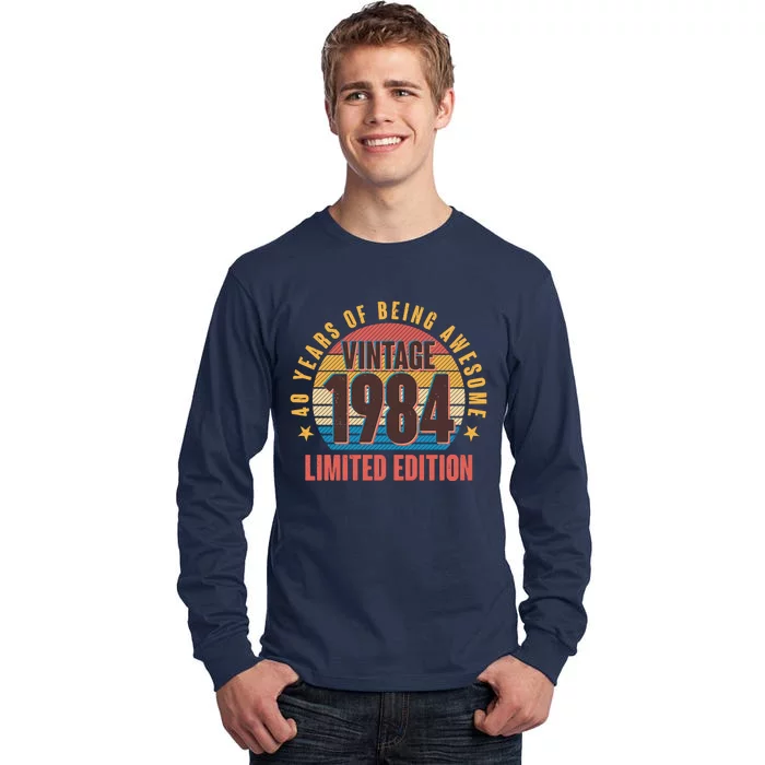 40 Years Of Being Awesome 1984 Limited Edition Vintage Retro Tall Long Sleeve T-Shirt