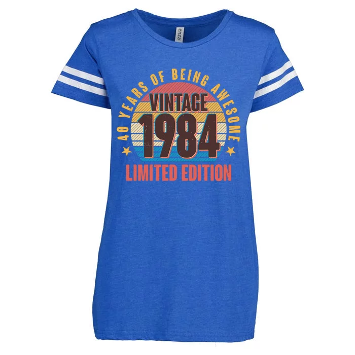 40 Years Of Being Awesome 1984 Limited Edition Vintage Retro Enza Ladies Jersey Football T-Shirt