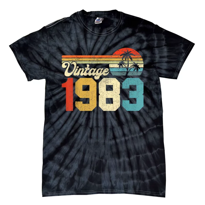 40 Year Old Gift Vintage 1983 Made In 1983 40th Birthday Tie-Dye T-Shirt