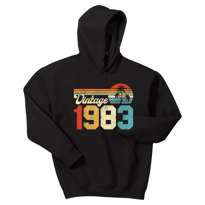 40 Year Old Gift Vintage 1983 Made In 1983 40th Birthday Kids Hoodie