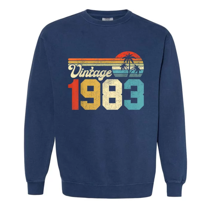 40 Year Old Gift Vintage 1983 Made In 1983 40th Birthday Garment-Dyed Sweatshirt