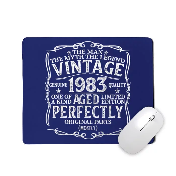 40 Year Old Gift Vintage 1983 Man Myth Legend 40th Birthday Mousepad