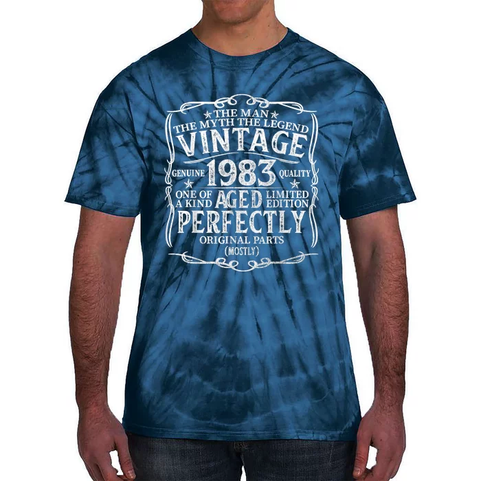 40 Year Old Gift Vintage 1983 Man Myth Legend 40th Birthday Tie-Dye T-Shirt