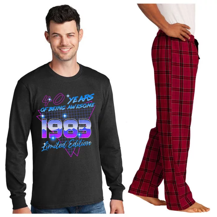 40 Years Of Being Awesome Since 1983 Legendary 40th Birthday Long Sleeve Pajama Set