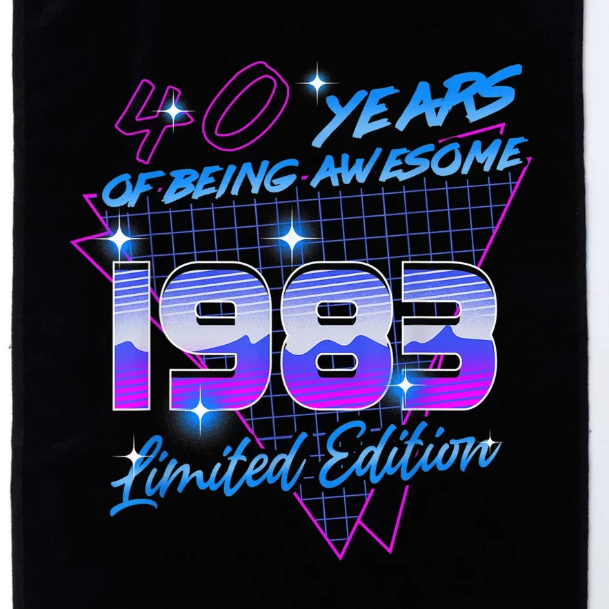 40 Years Of Being Awesome Since 1983 Legendary 40th Birthday Platinum Collection Golf Towel