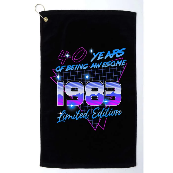 40 Years Of Being Awesome Since 1983 Legendary 40th Birthday Platinum Collection Golf Towel