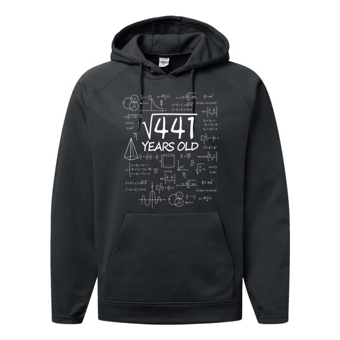 411 Years Old 21st Birthday Math Funny Nerd Performance Fleece Hoodie