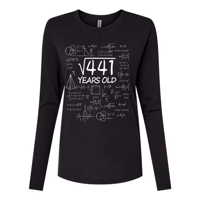 411 Years Old 21st Birthday Math Funny Nerd Womens Cotton Relaxed Long Sleeve T-Shirt