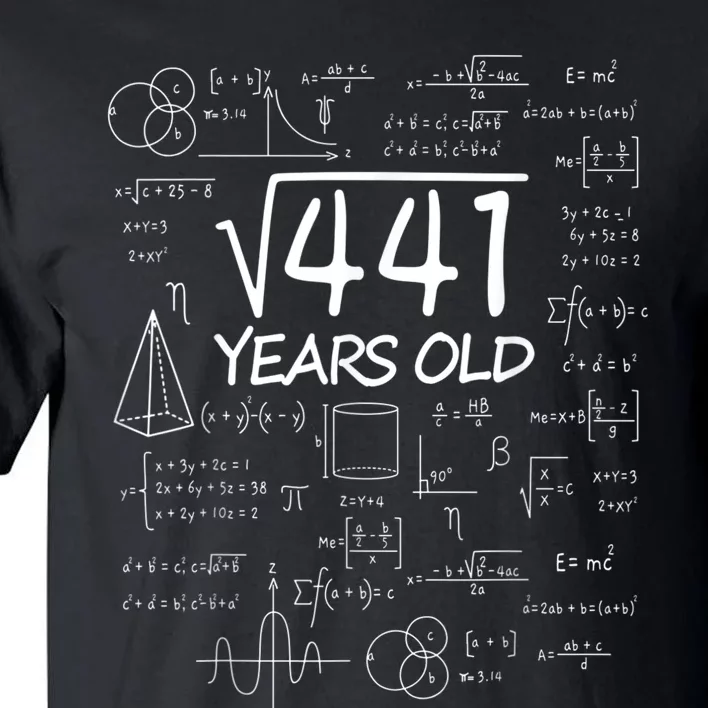 411 Years Old 21st Birthday Math Funny Nerd Tall T-Shirt