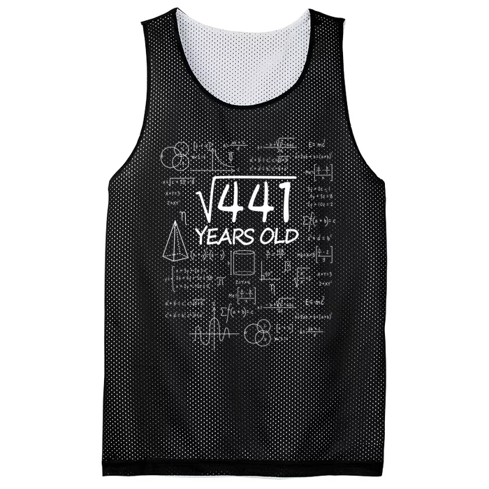 411 Years Old 21st Birthday Math Funny Nerd Mesh Reversible Basketball Jersey Tank