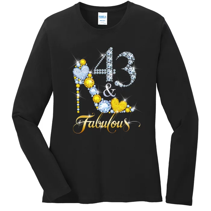 43 years old It's my Birthday 43th Birthday Diamond Crown Ladies Long Sleeve Shirt