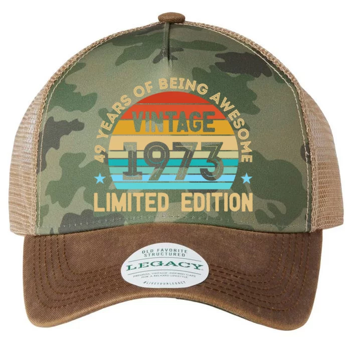 49 Years Of Being Awesome Vintage 1973 Legacy Tie Dye Trucker Hat