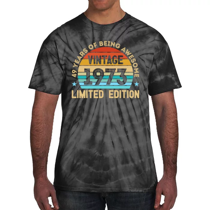 49 Years Of Being Awesome Vintage 1973 Tie-Dye T-Shirt