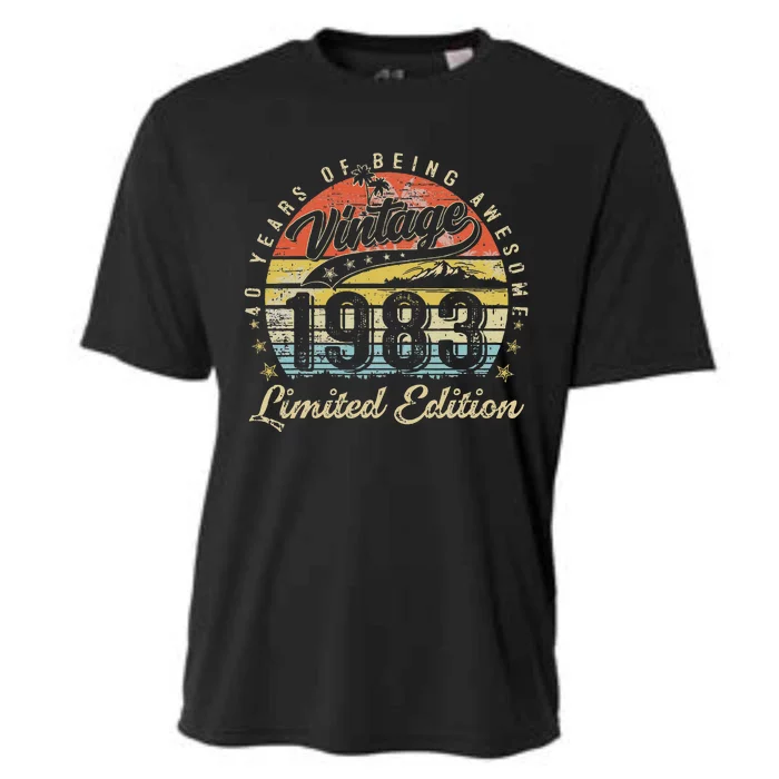 40 Year Old Gifts Vintage 1983 Limited Edition 40th Birthday Cooling Performance Crew T-Shirt