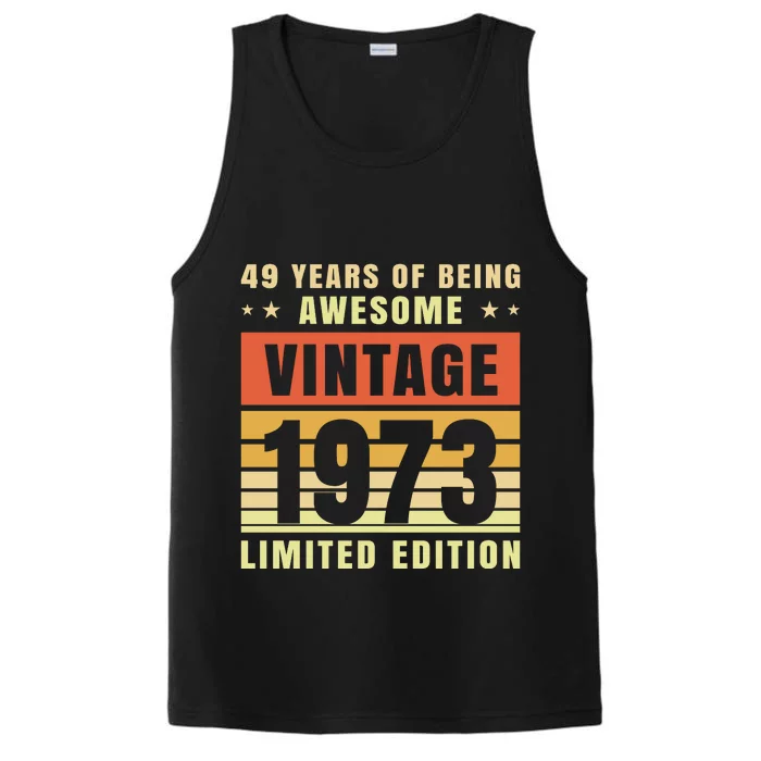 49 Years Of Being Awesome Vintage 1973 Performance Tank