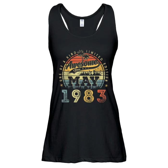 40 Year Old Awesome Since May 1983 40th Birthday Ladies Essential Flowy Tank