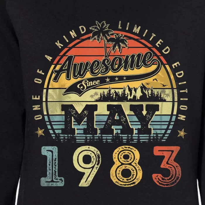 40 Year Old Awesome Since May 1983 40th Birthday Womens California Wash Sweatshirt