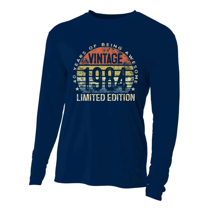 40 Year Old Gifts Vintage 1984 Limited Edition 40th Birthday Cooling Performance Long Sleeve Crew