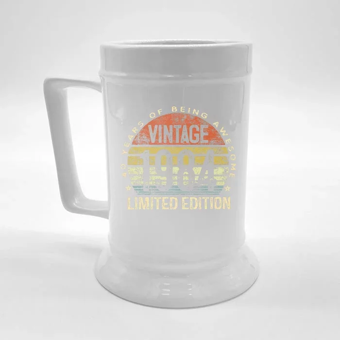 40 Year Old Gifts Vintage 1984 Limited Edition 40th Birthday Front & Back Beer Stein